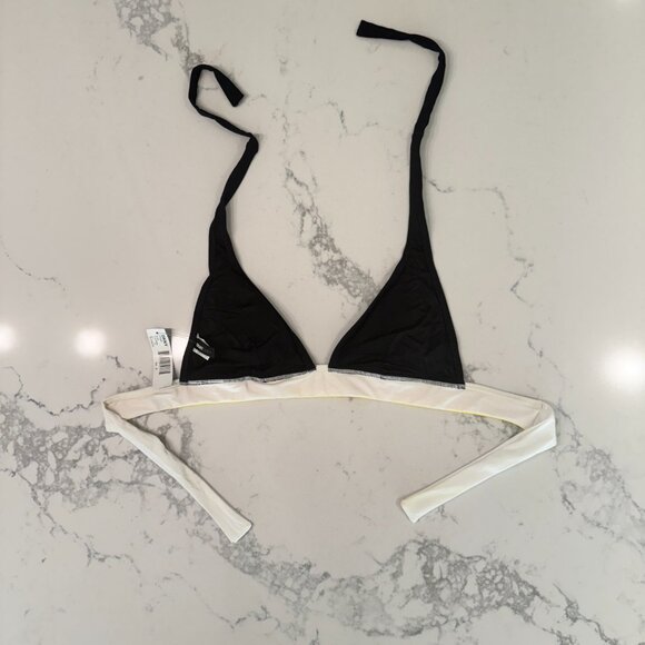 DKNY Black & White Bikini Top - Size 10 NWT - Picture 5 of 5